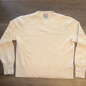 J. Crew Women's cashmere Cream Crewneck Sweater XL